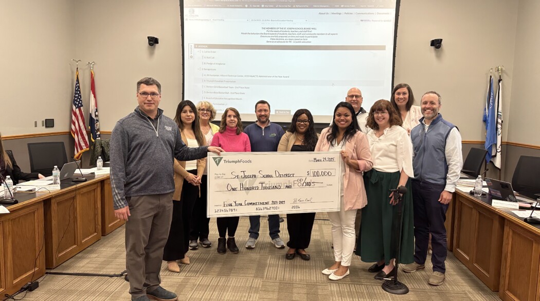 In support of advancing regional English Language Development (ELD) and technical skills, Triumph Foods is donating $25,000 to the St. Joseph School District (SJSD) – its third of four annual donations totaling $100,000.